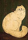 Warren Kimble White Persian Cat painting